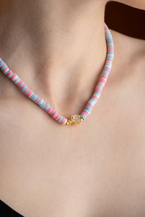 Heliophilia Silver Collar de Elefantes Multicolor KL-0876